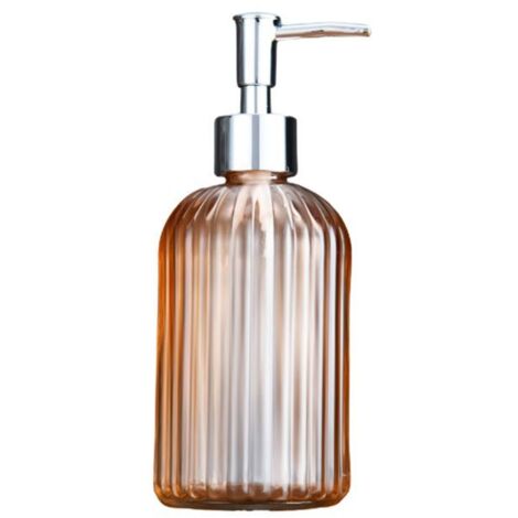 Distributeur de savon - OKUMGGYJ - Verre - 400 ml - Orange - Style contemporain - Design (1/5)