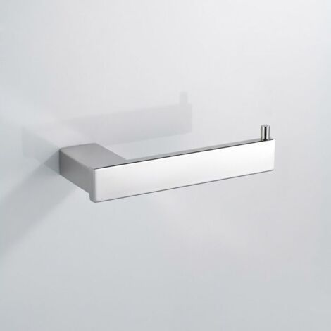 Porte-Rouleau de Toilette Mural en Acier Inoxydable - Support sans Couvercle, Finition Chrome (1/4)