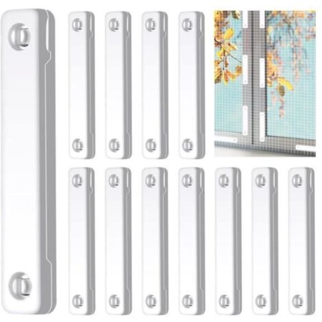 Aimants de moustiquaire - Blanc - Lot de 12 - Fixation magnétique - Parfait pour fenêtres et portes (1/4)