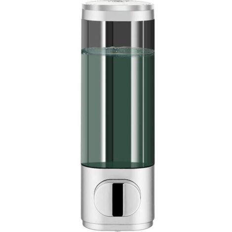 Distributeur de Shampoing 1 Chambre, Mural Sans Percer, Argenté pour Salle de Bain Pratique (1/4)