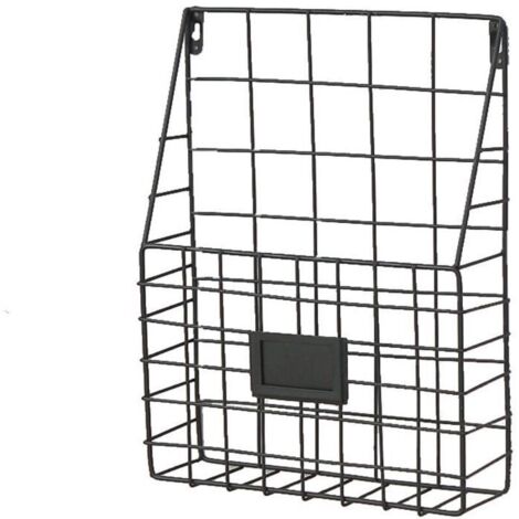 1 pièce Porte-revues mural / Panier à journaux mural (Noir) (1/4)