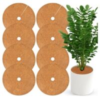 8 pièces de tapis de coco 30 cm, plateau de couverture en fibre de coco, protection hivernale pour plantes.