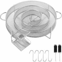 Générateur de fumée froide pour fumoir à pellets, boîte ronde en inox pour viandes fumées.