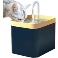 Cat Water Fountain, Pet Water Dispenser with Ultra-Silent Pump and Filter, 1.5L USB Powered - Blue