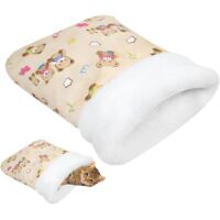 Pet Sleeping Bag, Dog and Cat Bed, Semi-Enclosed Winter Bear Design Pet BasketSmall PET BED