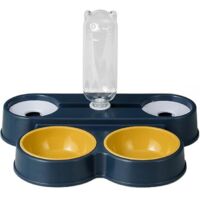 4-in-1 Food and Water Station for Cats and Dogs - Dual Dispenser, Slow-Feeder Bowl, Pet Supplies