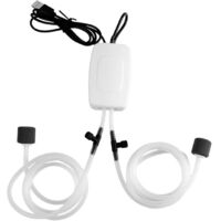 USB Air Pump with Double Air Stone – 1W Energy-Saving Mini Oxygen Pump, Portable with Tubing, Ideal for Aquarium Water Pumps