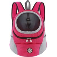 Waterproof Bottom Pet Carrier Backpack for Small Dogs, Made of Elastic and Breathable Fabric, Ideal for Hiking and Travel