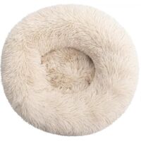 Dog Cushion - Donut Cuddler - 40cm - Beige - Round - Plush and Warming