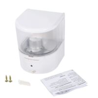 Distributeur de savon automatique mural en ABS blanc de 600 ml avec étiquette