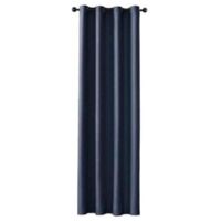 Rideau occultant thermique avec œillets solides, décoration pour chambre, 100 x 200 cm, bleu foncé.