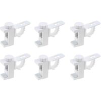 6 Pièces de Support pour Tringle à Rideaux sans Percer, Barre Transversale Réglable en Plastique, Support pour Serviettes et Crochet
