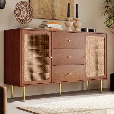Commode Design 3 Tiroirs Felix 90cm Marron - Leroy Merlin