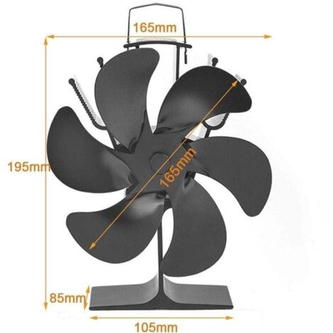 YIDOMDE Ventilateur Poele Bois, Ventilateur de Cheminée à Bois Alimenté par la C