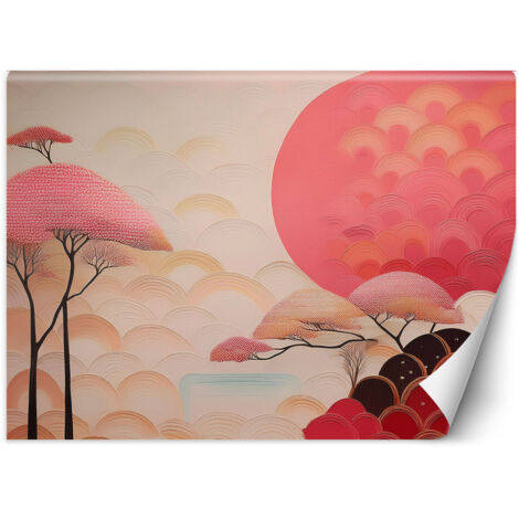Fototapete Asiatische rosa Landschaft 400x280 cm (1/5)