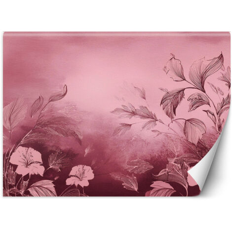 Fototapete Abstrakte Blumen Rosa 400x280 cm (1/5)