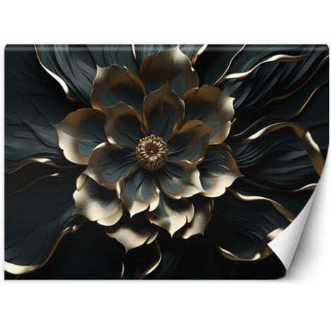 Fototapete Gold Glamour Blume 400x280 cm (1/5)