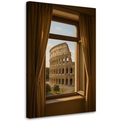 Wandbild Blick aus dem Fenster auf das Kolosseum in Rom 40x60 cm (1/5)