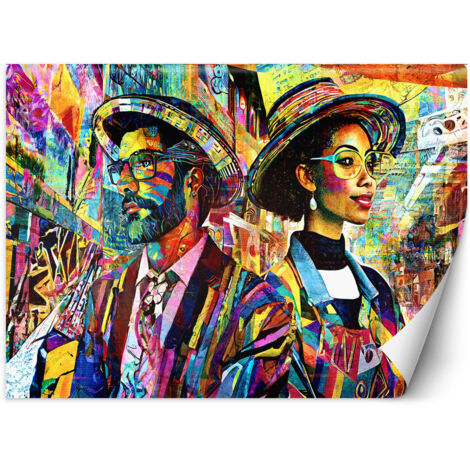 Fototapete Frau und Mann Abstrakt 200x140 cm (1/5)