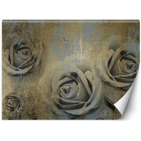 Fototapete Goldene Blumen Rosen 200x140 cm (1/5)