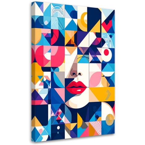 Wandbild Abstraktion Frau Bauhaus 40x60 cm (1/5)