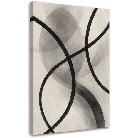 Wandbild Abstraktion Linien Grau Minimalismus 40x60 cm (1/5)