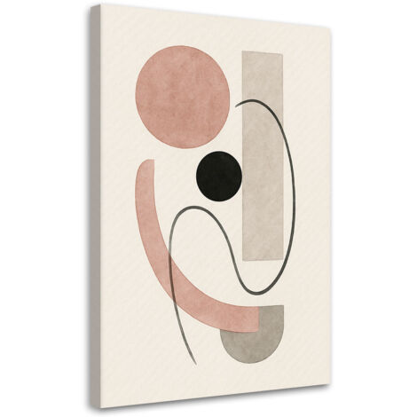 Wandbild modern Figuren Abstraktion Pastellfarben 40x60 cm (1/5)