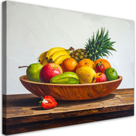 Wandbild Stillleben mit exotischen Früchten auf einem Tisch 60x40 cm (1/5)