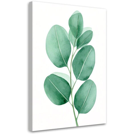 Wandbild Blätter Aquarell Grün Minimalismus 40x60 cm (1/5)