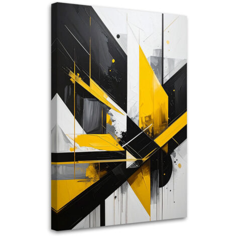 Wandbild Geometrische Formen Abstraktion gelb 40x60 cm (1/5)