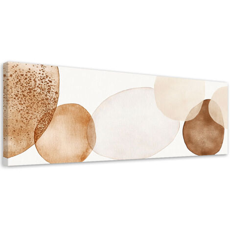 Wandbild modern Kreise Aquarell Abstrakt Lofts Beige 90x30 cm (1/5)