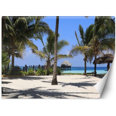 Fototapete, Palmen, paradiesischer Strand – 350x245