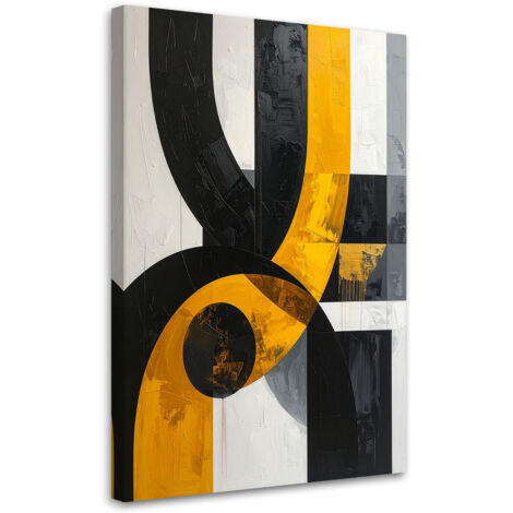 Wandbild Geometrische Abstraktion Gelb 70x100 cm (1/5)