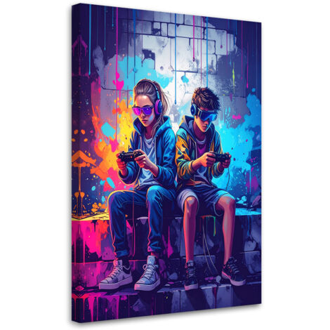 Wandbild Konsole Graffiti Street Art 60x90 cm (1/5)