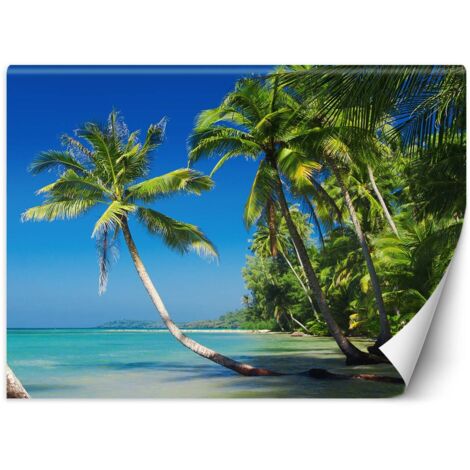 Fototapete, Palmen auf einer wilden Insel – 400x280