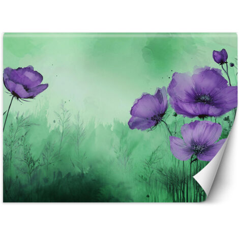 Fototapete Blumen und Pflanzen auf einer Wiese 200x140 cm (1/5)