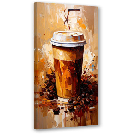 Wandbild Becher Kaffee Getränke 40x80 cm (1/5)