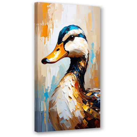Wandbild Bunte Enten Ölgemälde-Effekt 40x80 cm (1/5)