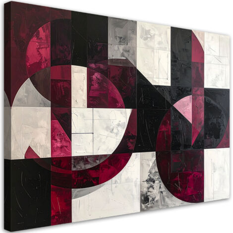 Wandbild Moderne Abstraktion rot grau 60x40 cm (1/5)