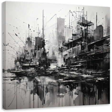 Wandbild Stadt Architektur Monochrom 30x30 cm (1/5)