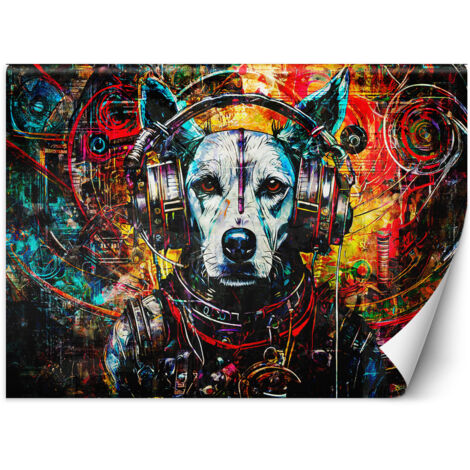 Fototapete Hund im Kopfhörer 450x315 cm (1/5)