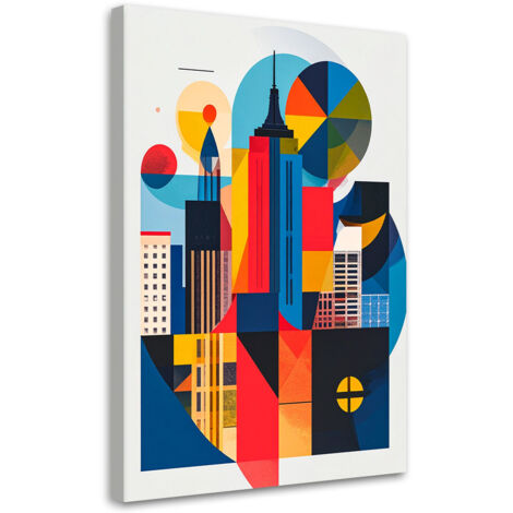Wandbild New York Abstraktion im Bauhaus-Stil 40x60 cm (1/5)