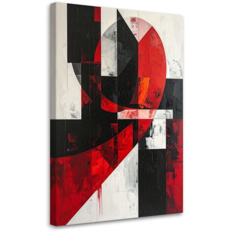 Wandbild Geometrische Abstraktion rot grau 40x60 cm (1/5)