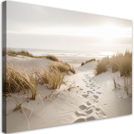 Wandbild Strand Meer Pflanzen Dünen Natur 90x60 cm