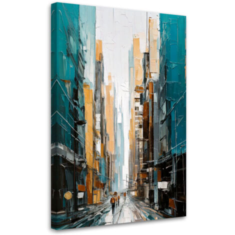 Wandbild Stadt Straße Aquarell 40x60 cm (1/5)