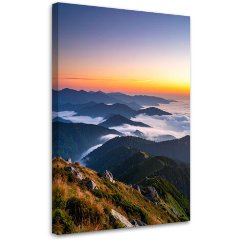 Wandbild Berglandschaft Sonnenuntergang 60x90 cm (1/5)