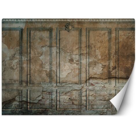 Fototapete Beton alte Mauer Braun 100x70 cm