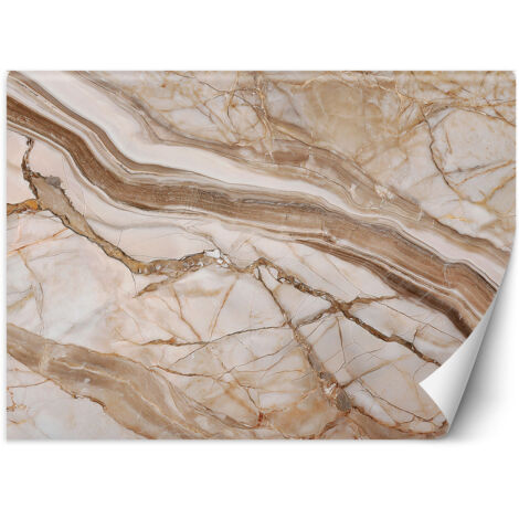 Fototapete Braunbeige Marmor Abstraktion 250x175 cm (1/5)