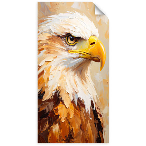 Selbstklebendes Poster – Wandsticker Adler Vögel Tiere gemalt 60x120 cm (1/3)