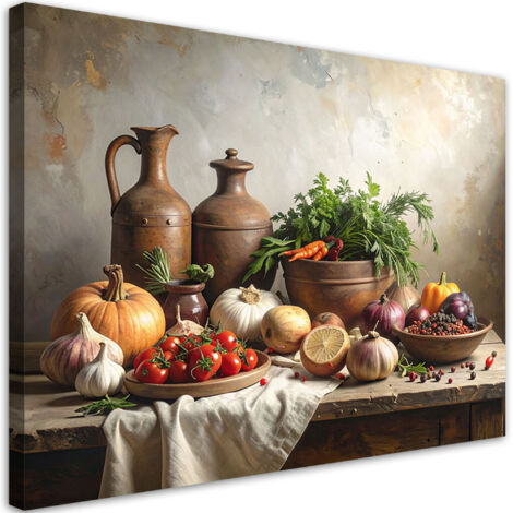 Wandbild Stillleben Gewürze Gemüse 90x60 cm (1/5)